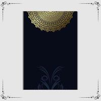 Luxury gold mandala ornate background for wedding invitation, book cover vector