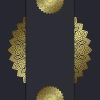 Fondo de mandala de lujo con patrón arabesco dorado estilo árabe islámico oriental. mandala decorativo de estilo Ramadán. mandala para imprimir, póster, portada, folleto, volante, pancarta vector