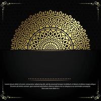 Luxury gold mandala ornate background for wedding invitation, book cover vector