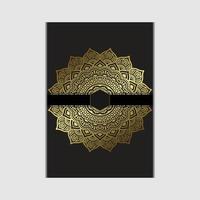 Luxury gold mandala ornate background for wedding invitation, book cover vector