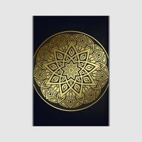 Fondo de mandala de lujo con patrón arabesco dorado estilo árabe islámico oriental. mandala decorativo de estilo Ramadán. mandala para imprimir, póster, portada, folleto, volante, pancarta vector