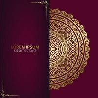 Luxury gold mandala ornate background for wedding invitation, book cover vector