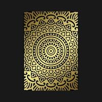 Luxury gold mandala ornate background for wedding invitation, book cover vector