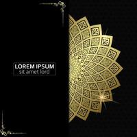 Fondo de mandala de lujo con patrón arabesco dorado estilo árabe islámico oriental. mandala decorativo de estilo Ramadán. mandala para imprimir, póster, portada, folleto, volante, pancarta vector