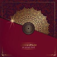 Luxury gold mandala ornate background for wedding invitation, book cover vector