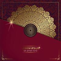 Luxury gold mandala ornate background for wedding invitation, book cover vector