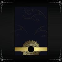 Luxury gold mandala ornate background for wedding invitation, book cover vector