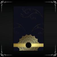 Luxury gold mandala ornate background for wedding invitation, book cover vector