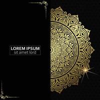 Luxury gold mandala ornate background for wedding invitation, book cover vector