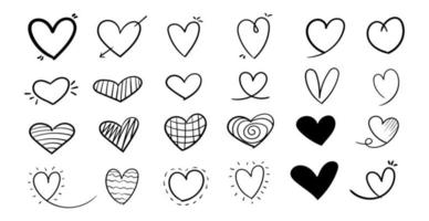 Set of 24 pieces of different holiday hearts - Vector