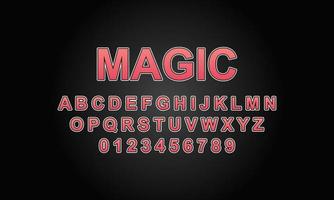 magic font alphabet vector