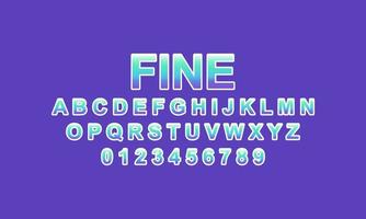 fine font alphabet vector