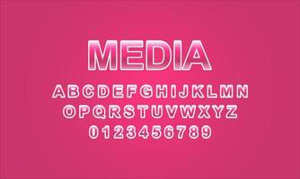 media font alphabet vector