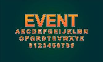 event font alphabet vector