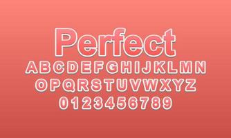 perfect font alphabet vector