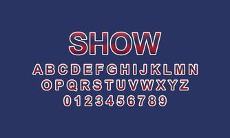 show font alphabet vector