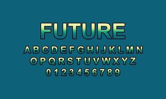 future font alphabet vector