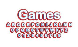 games font alphabet vector