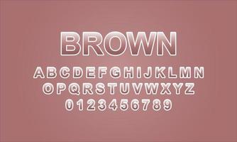 brown font alphabet vector