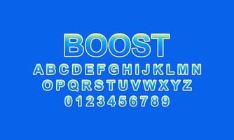boost font alphabet vector