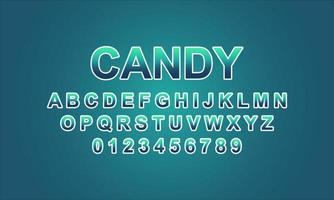 alfabeto de fuente de caramelo vector