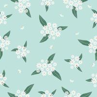 Seamless hand drawn pastel floral pattern background vector