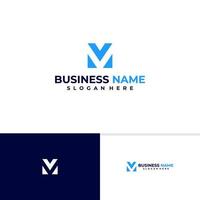 Plantilla de vector de logotipo de vm inicial, conceptos de diseño de logotipo de letra creativa mv