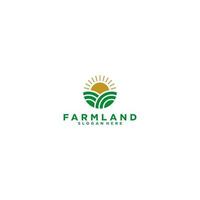 farmland logo template, vector , icon in white background