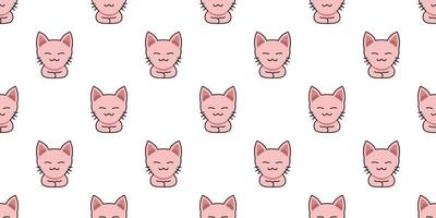Cartoon sphynx cat seamless pattern background vector