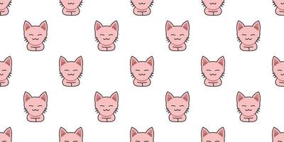 Cartoon sphynx cat seamless pattern background vector