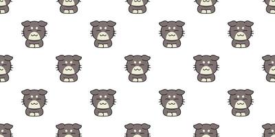 Cartoon cat seamless pattern background vector