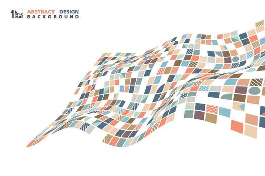 Abstract minimal style of square geometric design mesh element background. illustration vector eps10