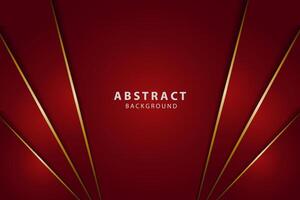 red gold luxury abstract overlap layer background template vector