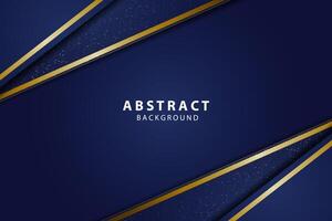 blue gold luxury abstract overlap layer background template vector