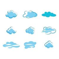 Cloud template vector icon illustration design