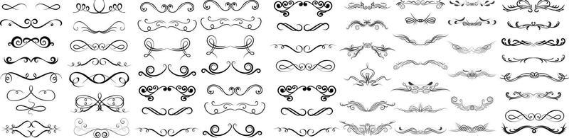 Huge mega big collection or set of vector decorative elements for design,