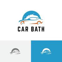 Snow Foam Clean Car Wash Carwash Service Abstract Logo vector