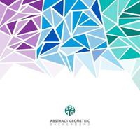 Abstract purple, blue, green geometric and triangle patterns for background texture with copy space. vector