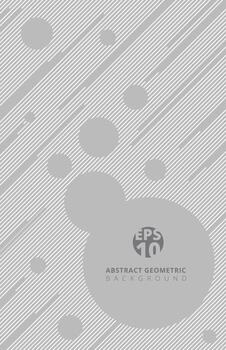 Plantilla de línea de color gris con fondo de vector de círculo para imprimir folleto de diseño web