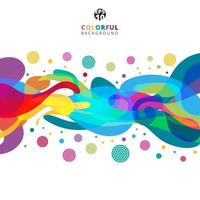 Abstract colorful color splash on white background vector