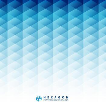 Abstract geometric hexagon pattern blue background, Creative design templates vector