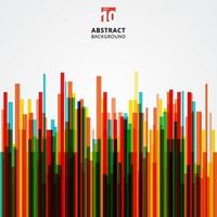 Abstract geometric lines straight overlap multicolor on white background. vector