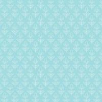 Hand drawn pattern of flowers outline in pale turquoise and mint colors background. vector