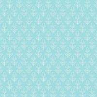 Hand drawn pattern of flowers outline in pale turquoise and mint colors background. vector