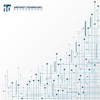 Fondo de puntos de líneas geométricas de tecnología digital abstracta vector