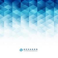 Abstract geometric hexagon pattern blue background vector