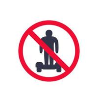 no hoverboards sign vector