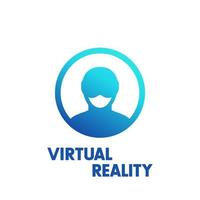 virtual reality, VR glasses icon vector