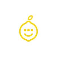 lemon fruit with chat bubbles vector