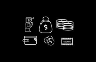 Bundle of money minimalist ed... vector